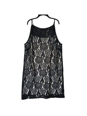 Emma & Michele 3X Black Floral Lace Sleeveless Dress Plus Size